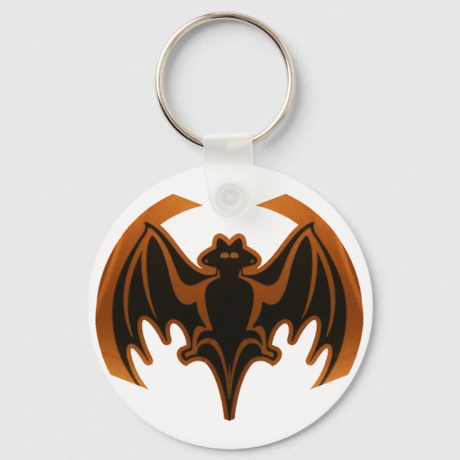 Bat Brown The MUSEUM Zazzle Gifts Keychain (Front)