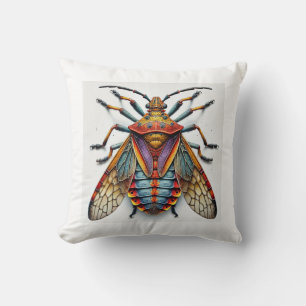 Bat Bug Insect 300824IREF203 - Watercolor Throw Pillow