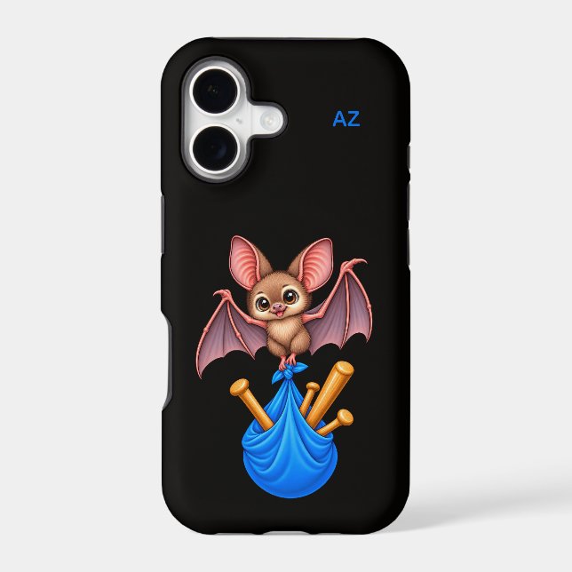 Bat Carrying Baseball Bats Personalized iPhone Case (Back)