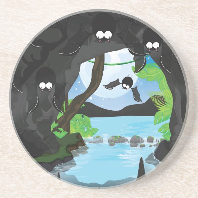 Bat Cave Sandstone Coaster (Front)