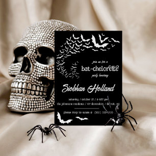 Bat-chelorette Halloween Themed Bachelorette Party Invitation