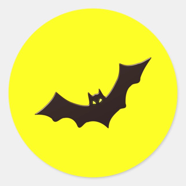bat classic round sticker (Front)