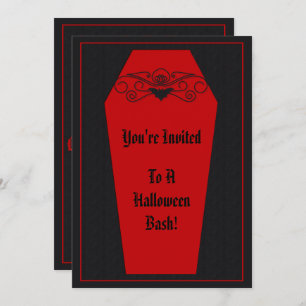 Bat Coffin Invitation