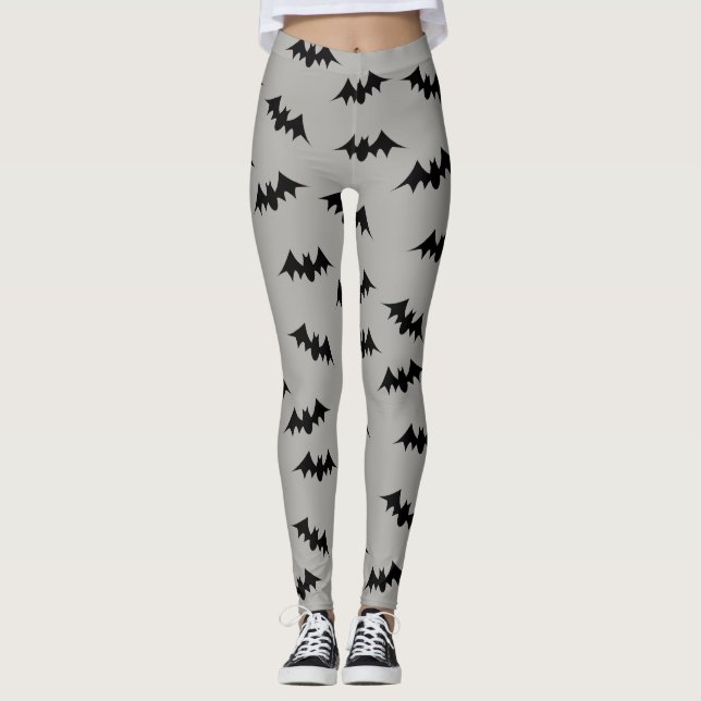 Bat Confetti Leggings Black/Gray (Front)