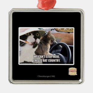 Bat country metal ornament