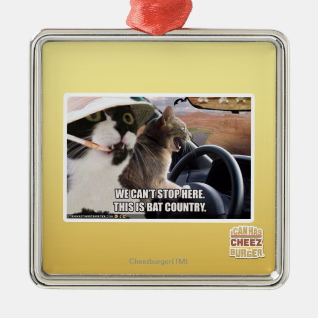 Bat country metal ornament (Front)