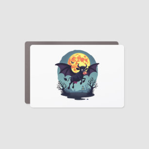 Bat Cow at Midnight Car Magnet