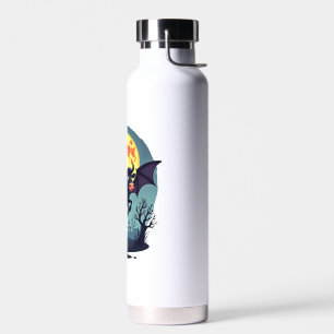 Bat Cow at Midnight Water Bottle