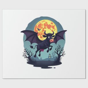 Bat Cow at Midnight Wrapping Paper
