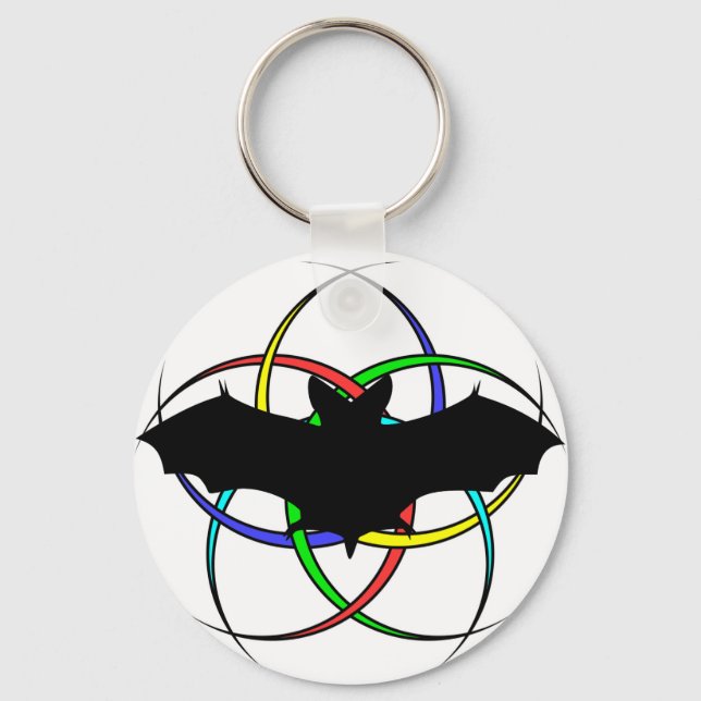 Bat Crescent Design Keychain (Front)