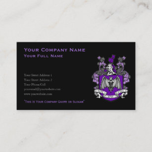 Bat Crest Purple - Business Card (Customize)