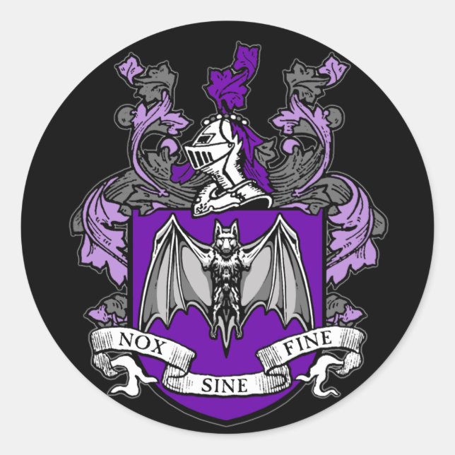 Bat Crest Purple - Sticker (Front)