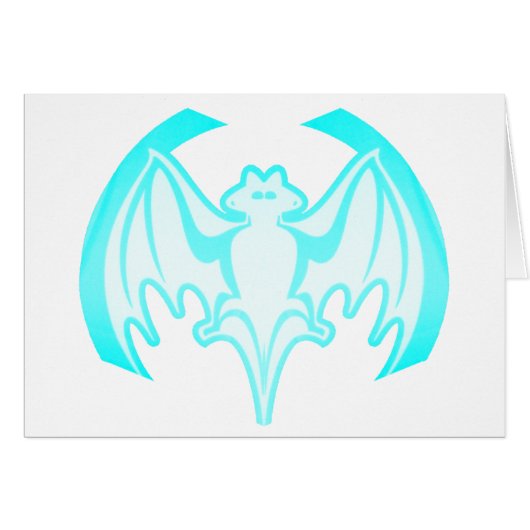 Bat Cyan Inv The MUSEUM Zazzle Gifts (Front Horizontal)