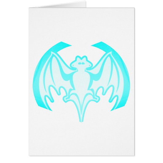 Bat Cyan Inv The MUSEUM Zazzle Gifts (Front)