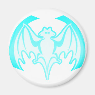 Bat Cyan Inv The MUSEUM Zazzle Gifts Magnet