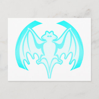 Bat Cyan Inv The MUSEUM Zazzle Gifts Postcard