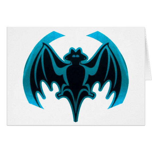 Bat Cyan The MUSEUM Zazzle Gifts (Front Horizontal)