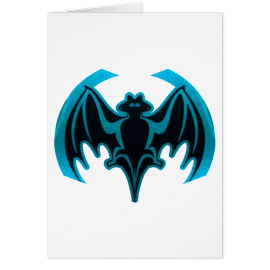 Bat Cyan The MUSEUM Zazzle Gifts (Front)