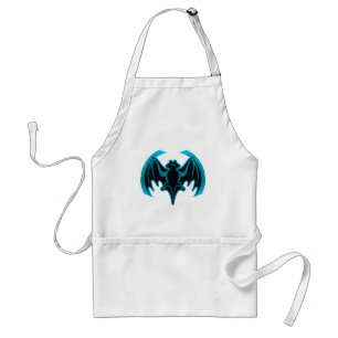 Bat Cyan The MUSEUM Zazzle Gifts Adult Apron