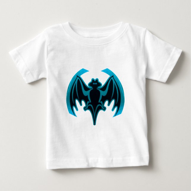 Bat Cyan The MUSEUM Zazzle Gifts Baby T-Shirt (Front)