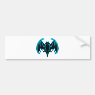 Bat Cyan The MUSEUM Zazzle Gifts Bumper Sticker