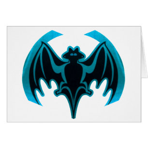 Bat Cyan The MUSEUM Zazzle Gifts Cards