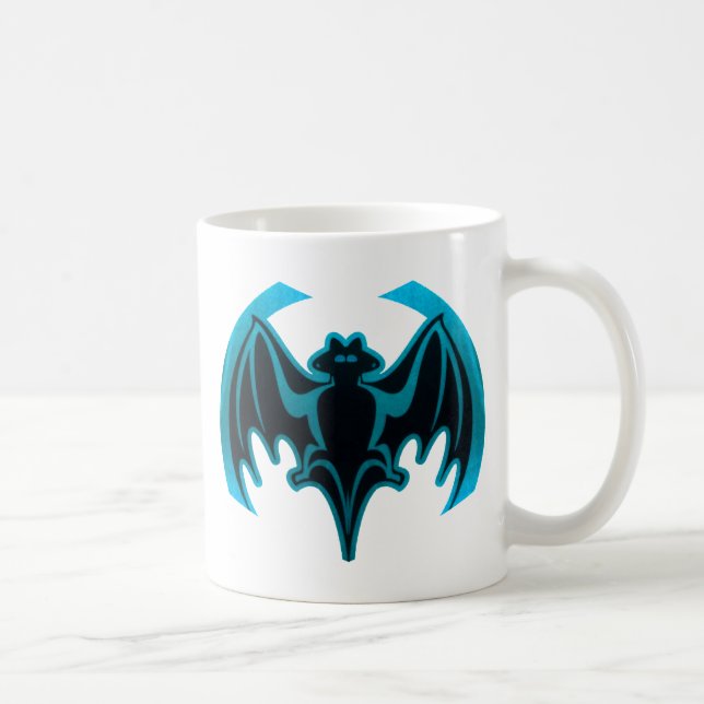 Bat Cyan The MUSEUM Zazzle Gifts Coffee Mug (Right)
