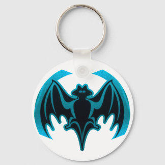 Bat Cyan The MUSEUM Zazzle Gifts Keychain