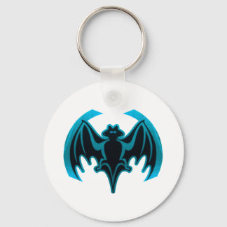Bat Cyan The MUSEUM Zazzle Gifts Keychain