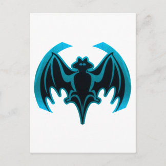 Bat Cyan The MUSEUM Zazzle Gifts Postcard