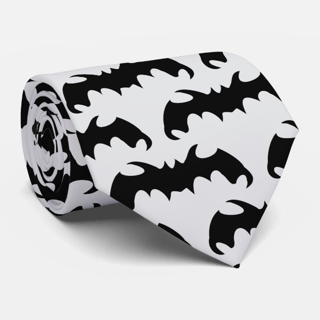 Bat Design Neck Tie (Rolled)
