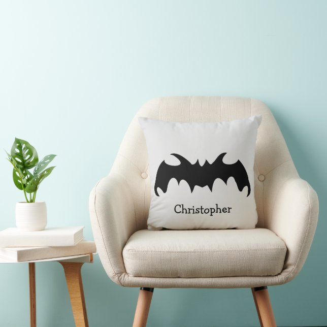 Bat Design Personalised Throw Pillow (Chair)