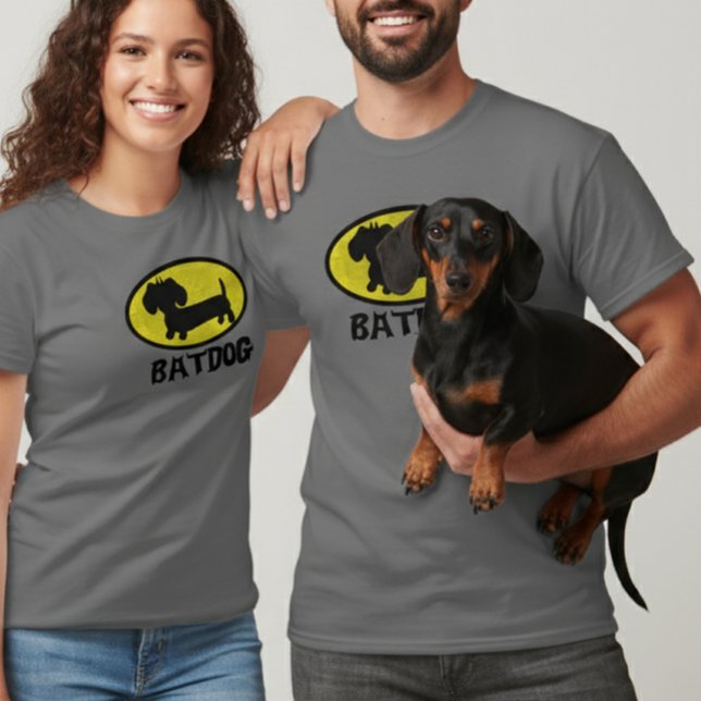 Bat Dog | Wiener Dog Superhero T-Shirt (Batdog super hero dachshund thsirts)