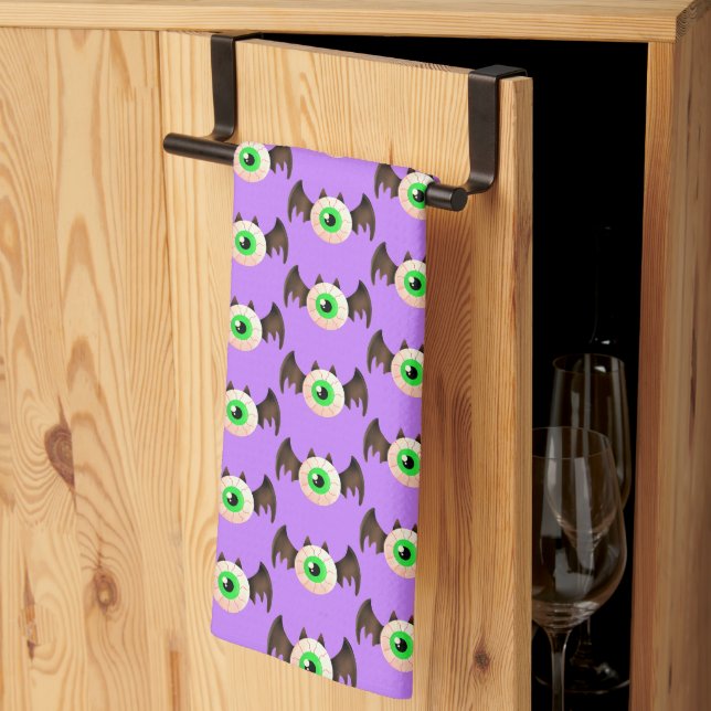 Bat Eyeball Kitchen Towel (Thirds Fold)