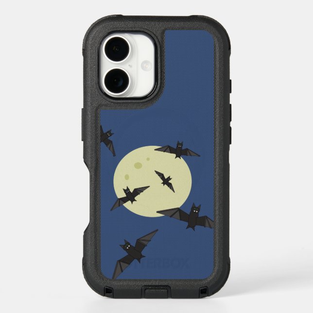 Bat flying by the moon otterbox iPhone case (Back)
