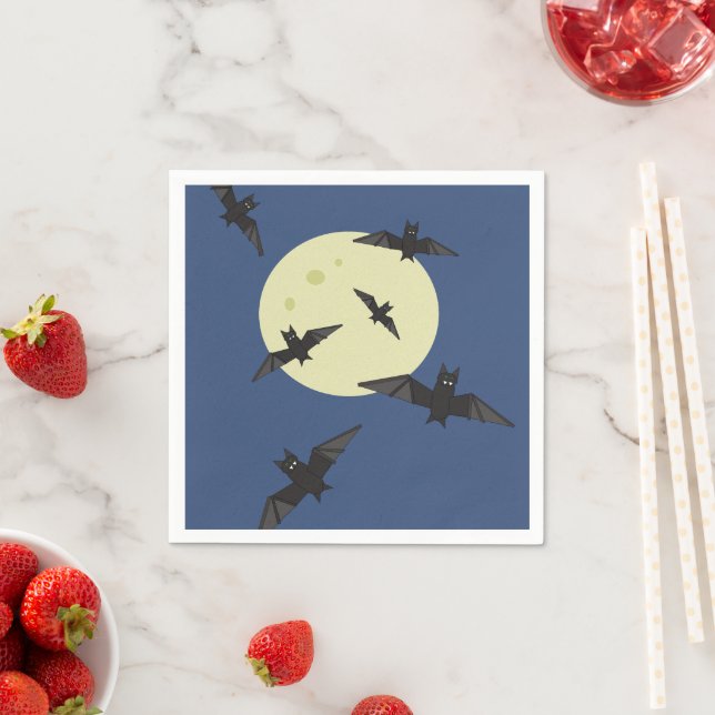 Bat flying in the moon napkins (Insitu)