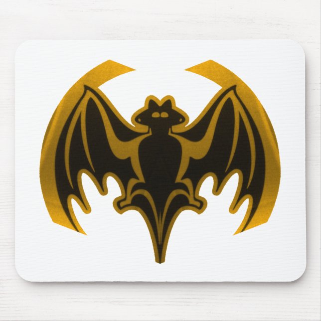 Bat Gold The MUSEUM Zazzle Gifts Mouse Pad (Front)