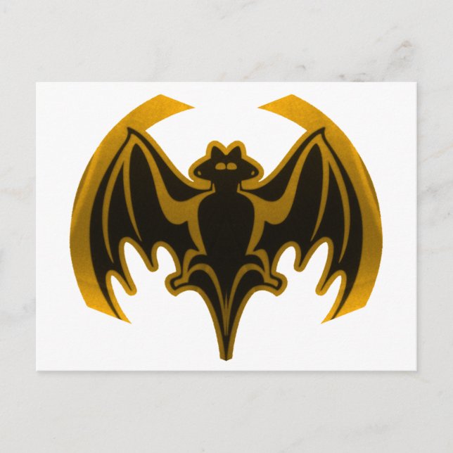 Bat Gold The MUSEUM Zazzle Gifts Postcard (Front)