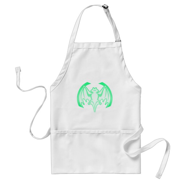 Bat Green Inv The MUSEUM Zazzle Gifts Adult Apron (Front)