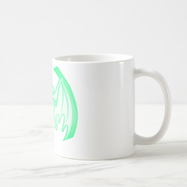 Bat Green Inv The MUSEUM Zazzle Gifts Coffee Mug (Right)
