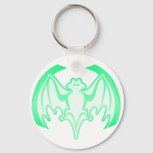 Bat Green Inv The MUSEUM Zazzle Gifts Keychain