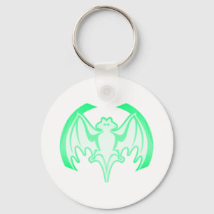 Bat Green Inv The MUSEUM Zazzle Gifts Keychain
