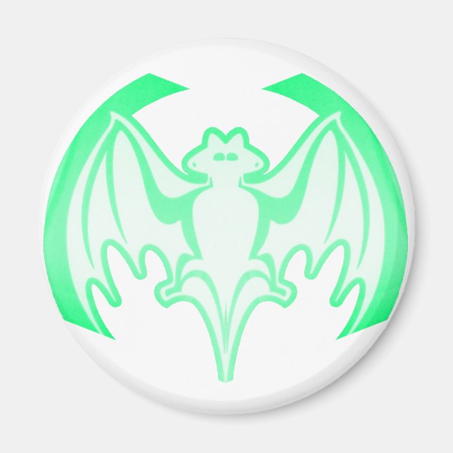 Bat Green Inv The MUSEUM Zazzle Gifts Magnet (Front)