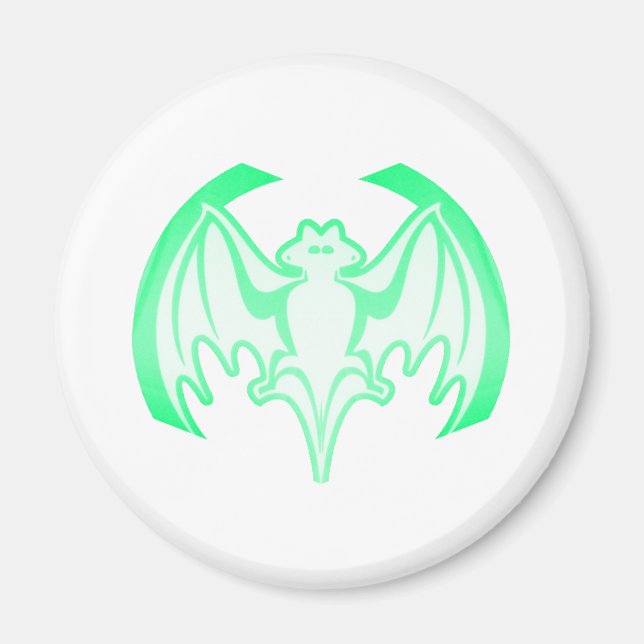 Bat Green Inv The MUSEUM Zazzle Gifts Magnet (Front)