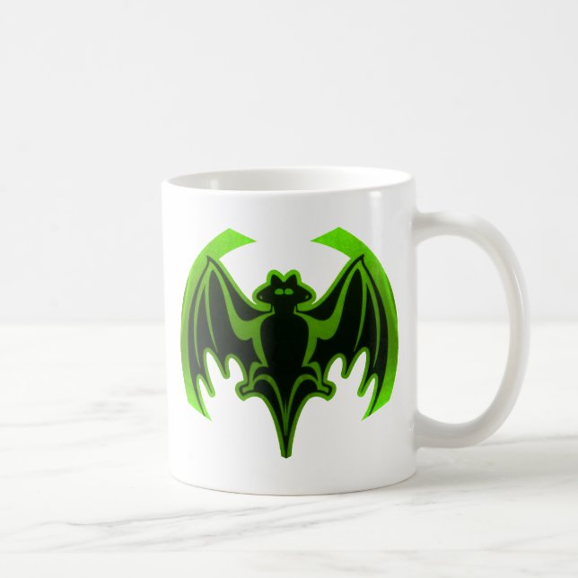 Bat Green MUSEUM Zazzle Gifts Coffee Mug (Right)