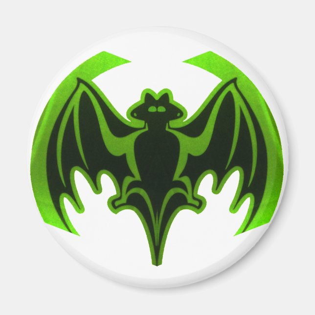 Bat Green MUSEUM Zazzle Gifts Magnet (Front)