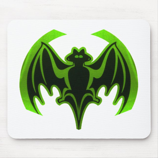 Bat Green MUSEUM Zazzle Gifts Mouse Pad (Front)
