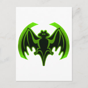 Bat Green MUSEUM Zazzle Gifts Postcard