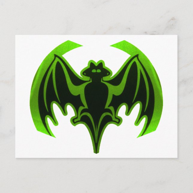 Bat Green MUSEUM Zazzle Gifts Postcard (Front)