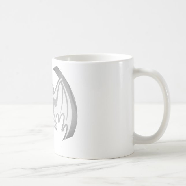 Bat Grey Inv The MUSEUM Zazzle Gifts Coffee Mug (Right)